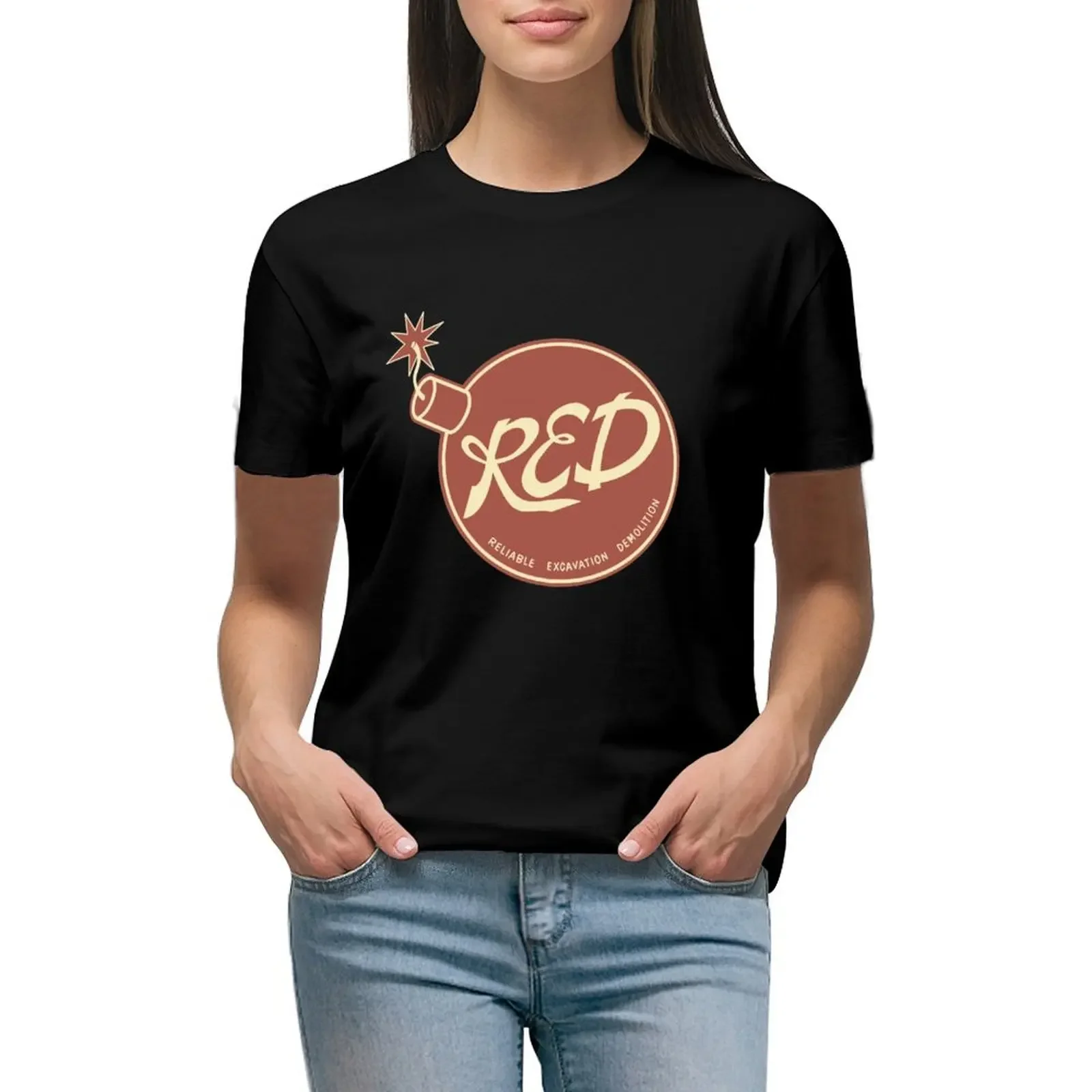 

Team Fortress 2 Red Team T-Shirt graphics lady clothes shirts graphic tees funnys cat shirts for Women