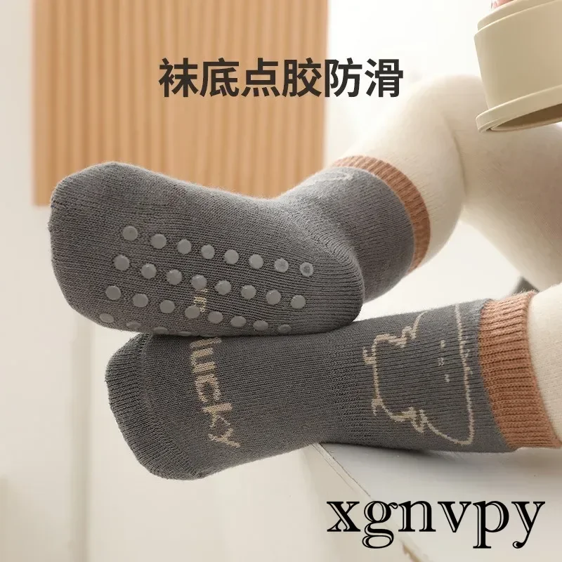 Baby socks Autumn and winter new thick warm wool baby floor socks silicone non-slip toddler socks