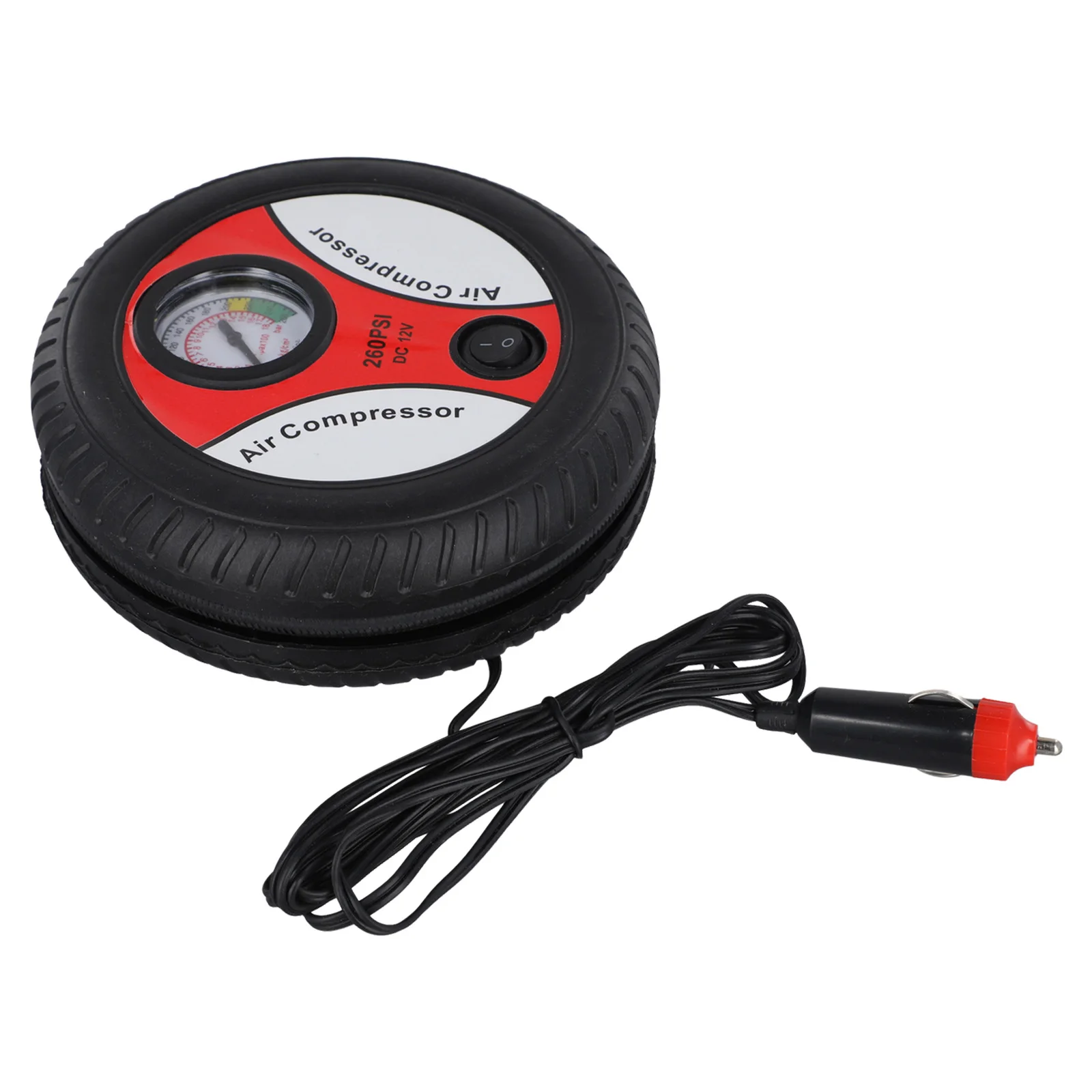 

12V Tyre Inflator 12V Portable Air Compressor Direct Installation 80W Power ABS+metal Easy To Use Suitable For Sports Equipment