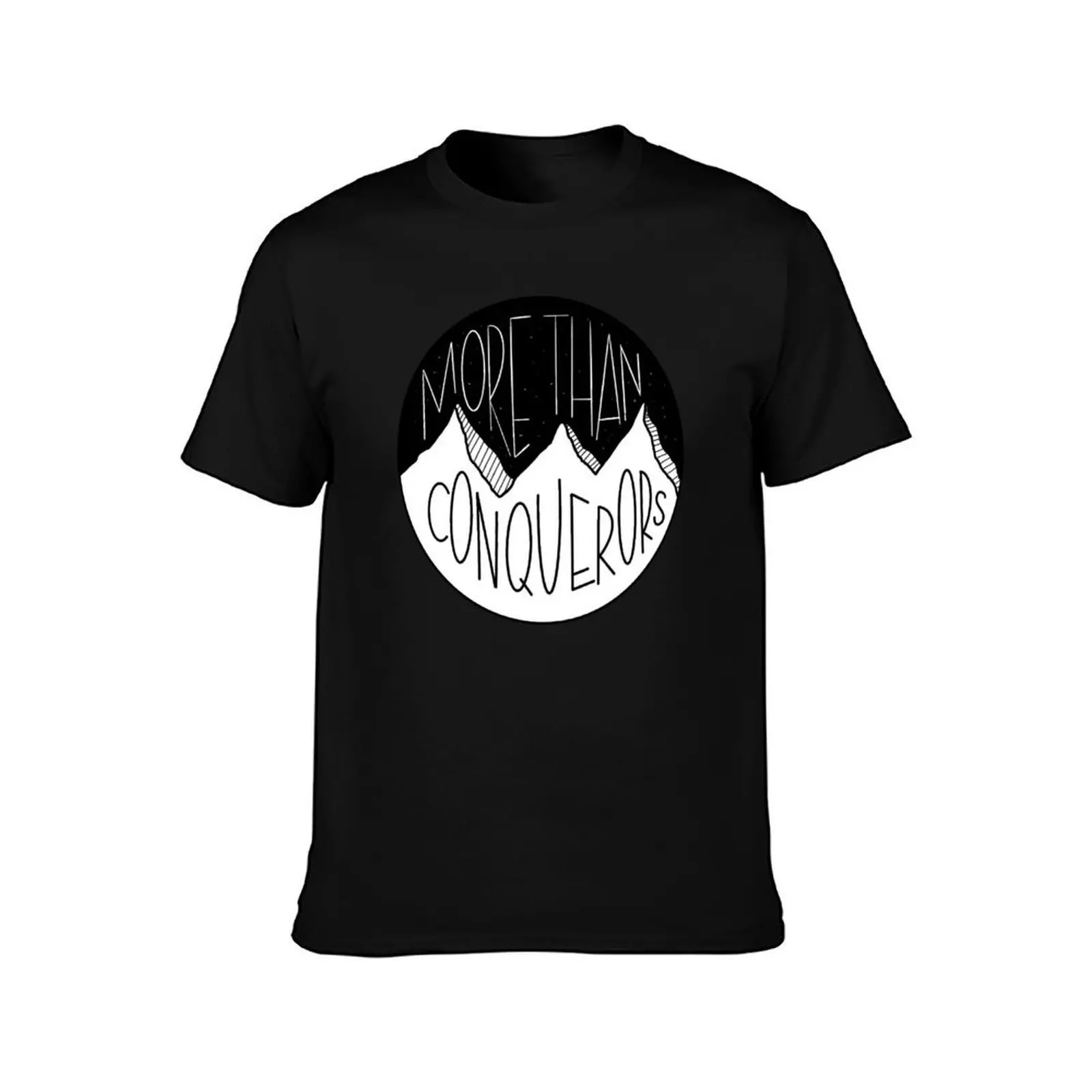 More than conquerors T-Shirt, Summer Casual Cotton Tee, Oversized Streetwear Tops, Vintage Graphic Print, Loose Fit Short Sleeve