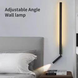 Modern Minimalist LED Wall Lamp Bedroom Bedside With Switch Reading Light Nordic Hotel Living Room Sofa Background Lighting