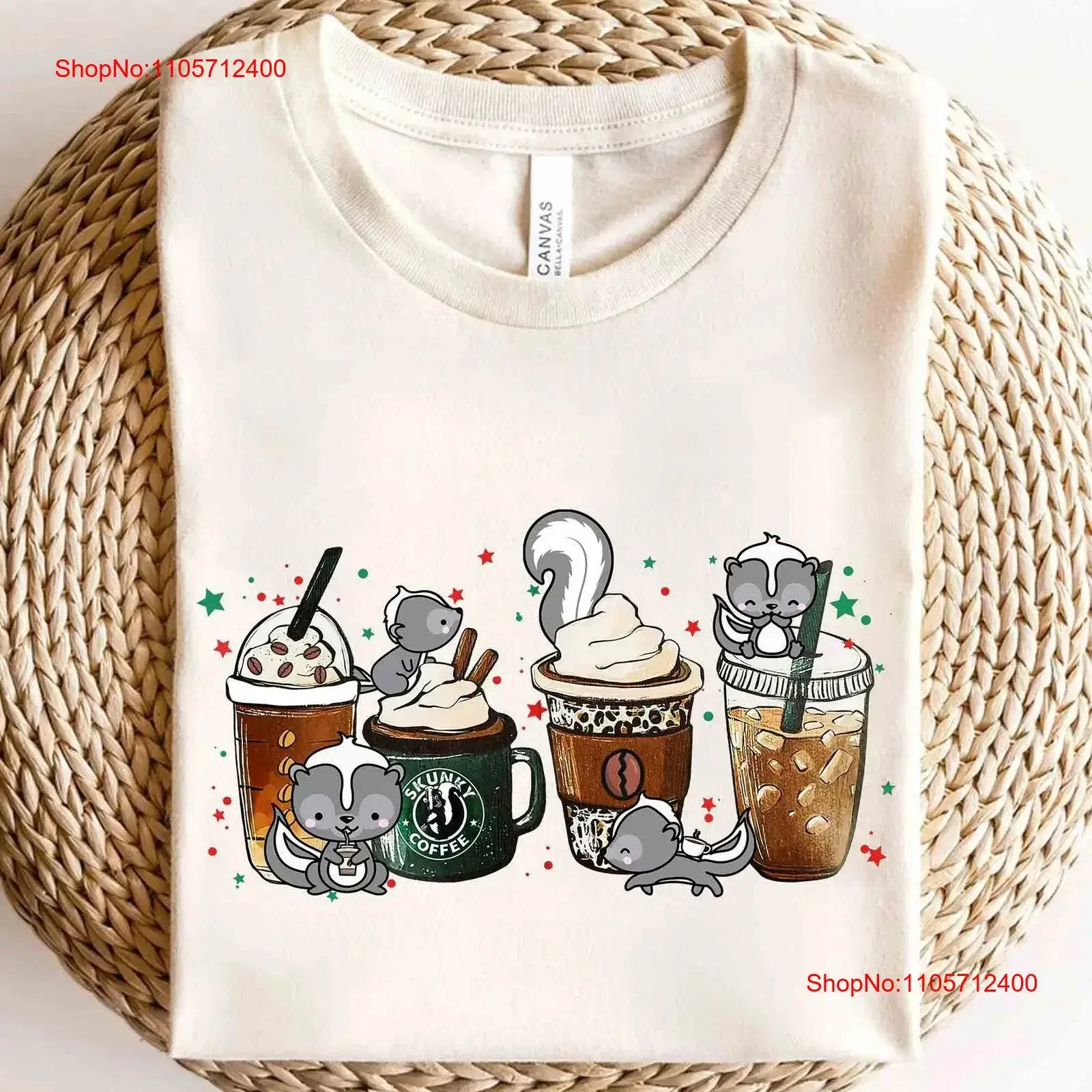 Cute Skunk Coffee Tea Sweater Raccoon Opossum Trash Latte Drink Cup T Shirt Epcot Trendy Funny Animals Meme Lover vintage