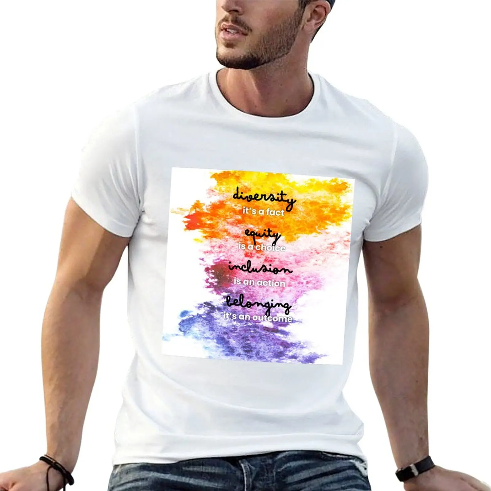 T-shirt drôle sur la diversité, l'équité, l'inclusion et la sensibilité aux autres, humorisme noir, t-shirt pour hommes, t-shirt en coton 100%