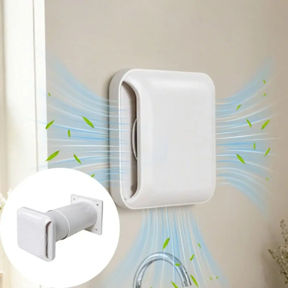 Adjustable Length Wall Vent Kit Rainproof Louvers Easy Install Ventilation Kit Air Filters Through-Wall Design