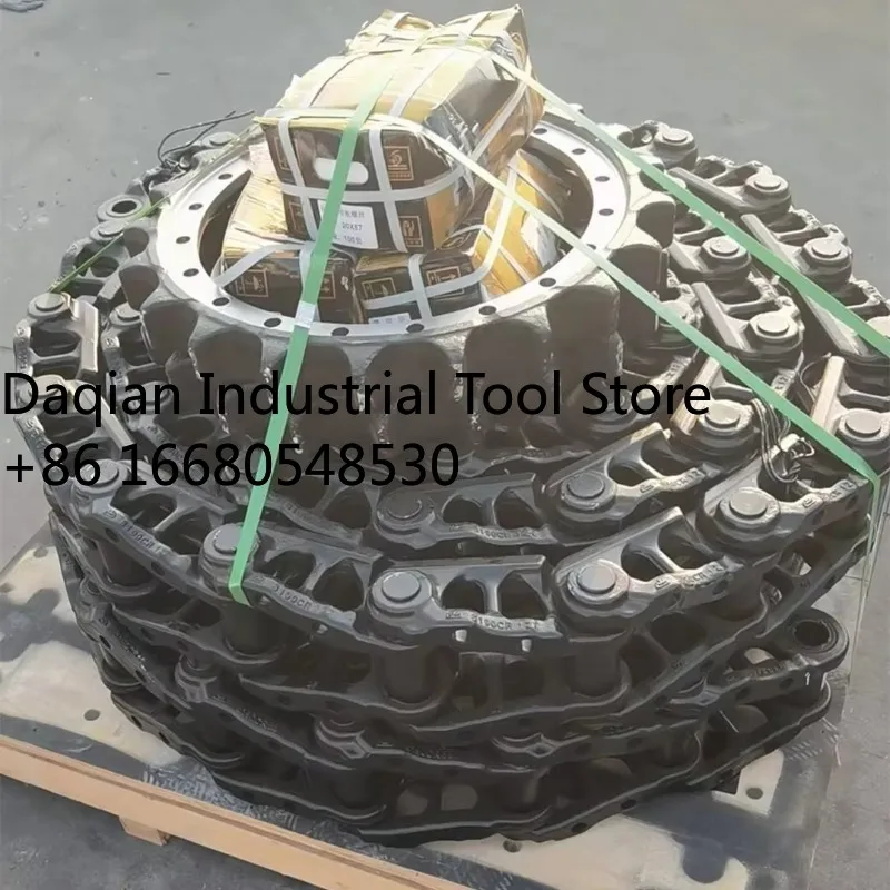 6dfGolden Supplier PC60 Track Adjuster Cylinder Track Idler Wheel PC60-6 Front Idler 21W-30-00014 Track Chain Link Assy