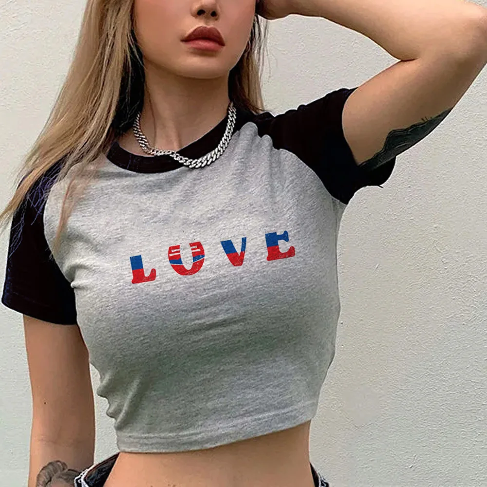 Slovakia korean fashion graphic  streetwear  crop top Female fairy grunge  streetwear  gothic  tshirt