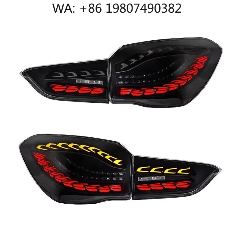 Snake Eyes Style LED Front Headlight White Yellow DRL Switchable Auto Lighting Upgrade Parts