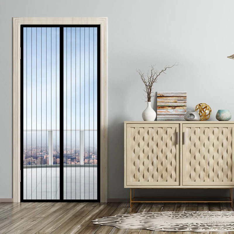 Anti-Mücken-Türvorhang, Gaze-Fensterschutz, automatisches Türschloss, Belüftungsvorhang für zu Hause, magnetische Netzabdeckung