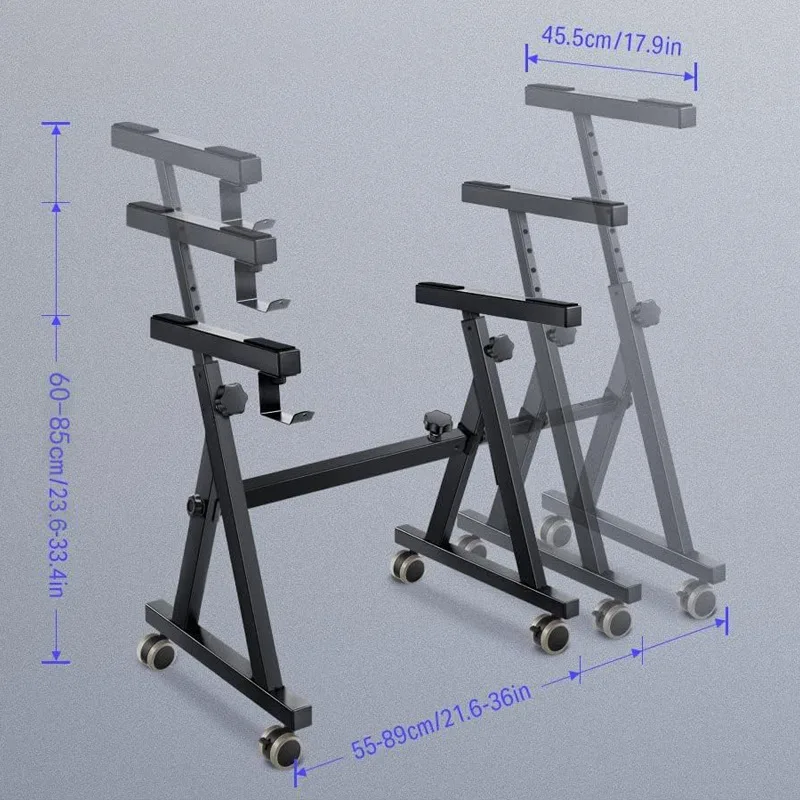 حامل البيانو Z حامل لوحة مفاتيح البيانو القابل للتعديل لـ 54 و61 و 88 مفتاحًا إلكترونيًا عالي التحمل حديد متعدد المفاتيح عالمي #3