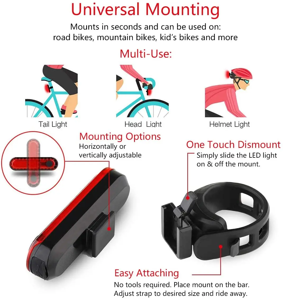 Solar Power Bike Light with Horn Bicycle Headlight Flashlight Taillight Cycling Front Rear Lamp Bike Light Set for Night Riding