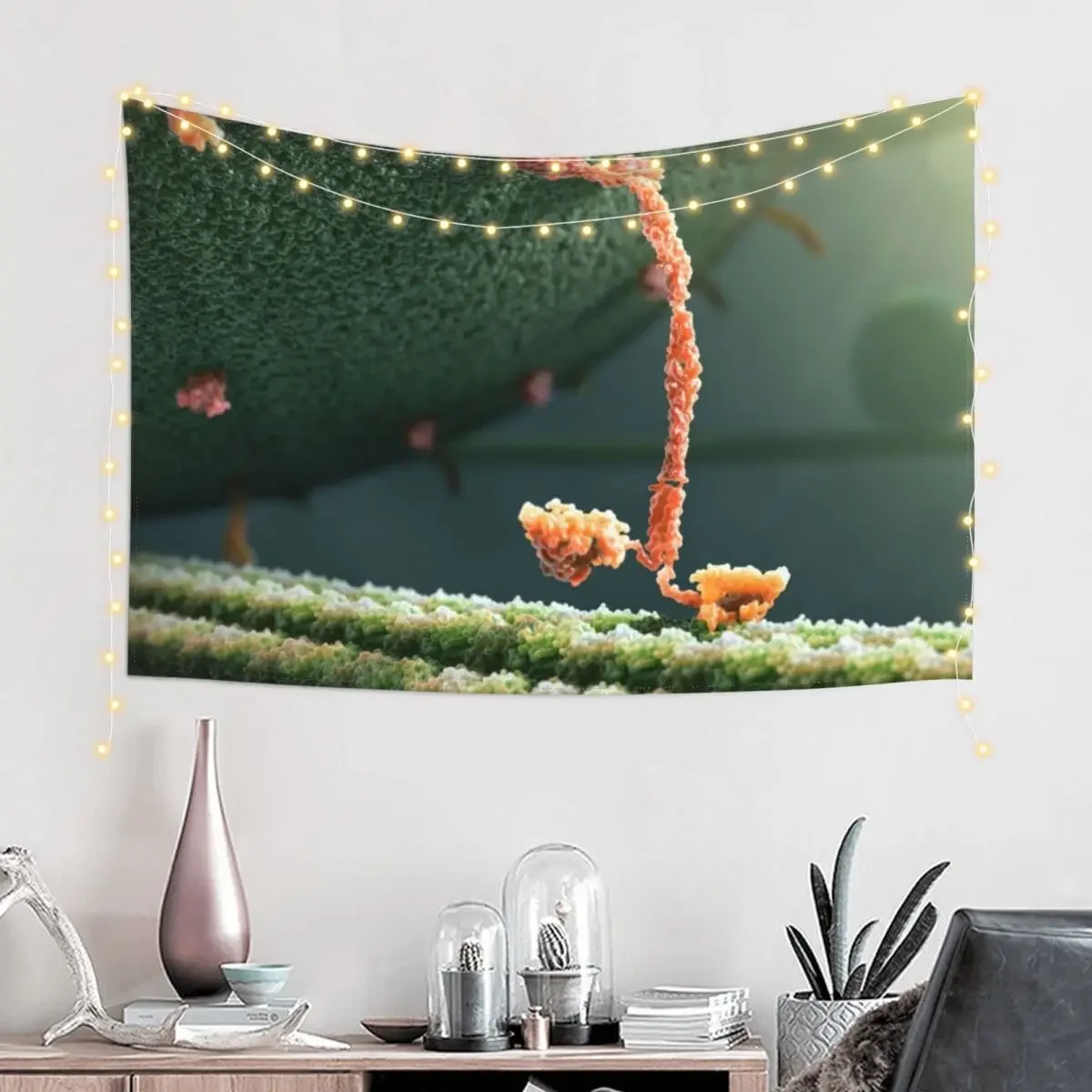 Kinesin Protein Walking by John Liebler Tapestry Aesthetic Room Decor Korean Room Decorations Aesthetic Tapestry