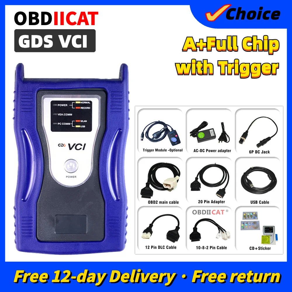 GDS VCI Auto Car Diagnostic Tools for KI-A hyu-ndai scanner OBD2 Diagnose Programming Interface With US / Euro Version To Choose