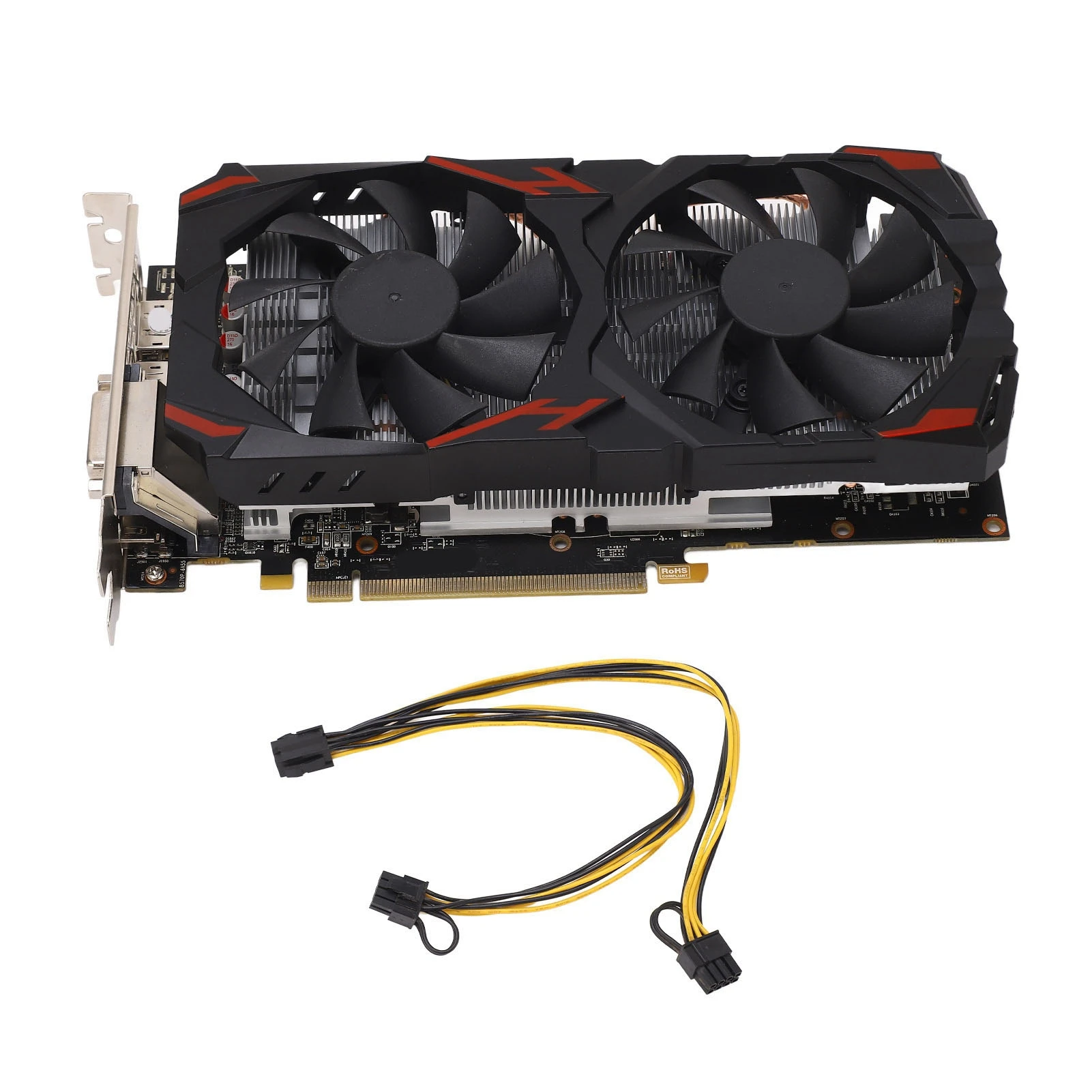 RX 580 8GB 256BIT Computer Gaming Graphics Cards Quiet Plug and Play DDR5 Graphics Card with Dual Fans for Desktop PCs