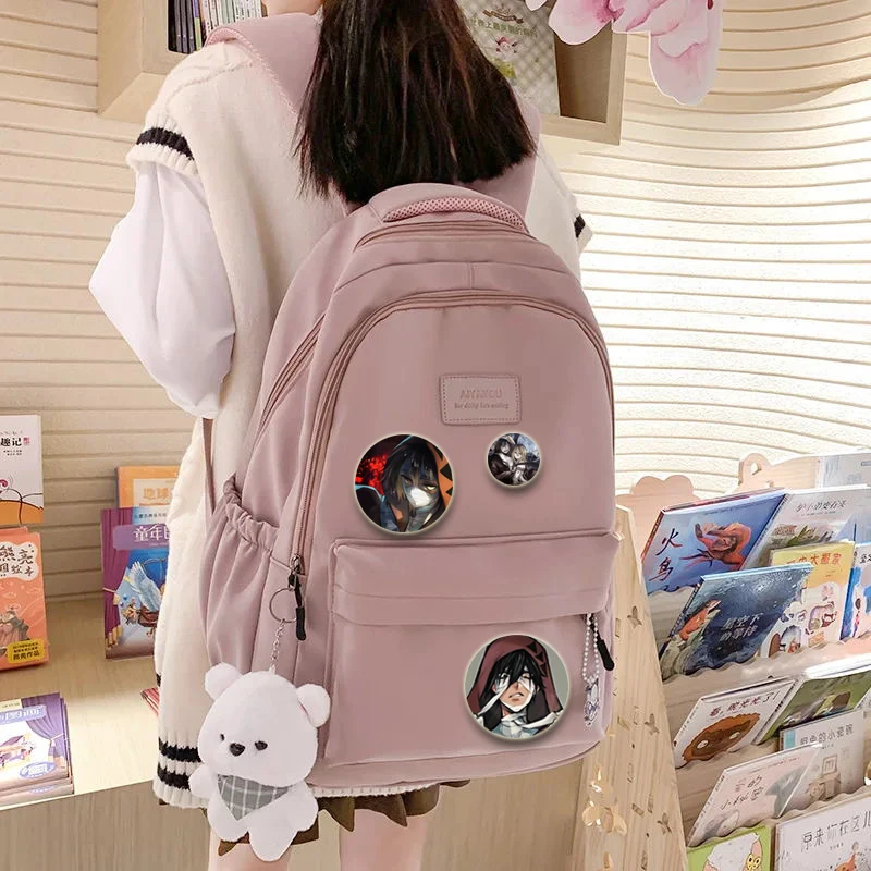 32/44/58mm Anime Angels of Death Cartoon Style Badge Funny Brooches on Backpack Clothes Handmade Round Enamel Pins Decoration