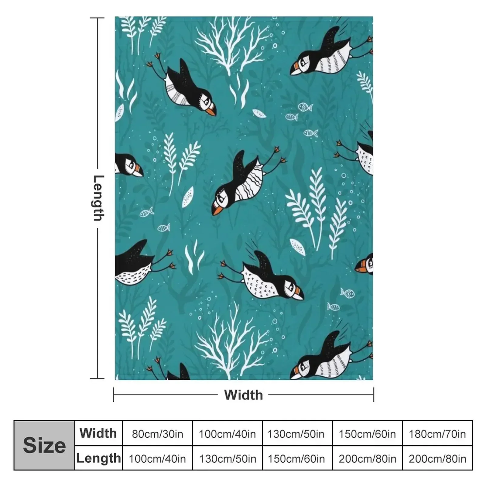 Puffin under water Throw Blanket Tourist Luxury Thicken Thins Blankets