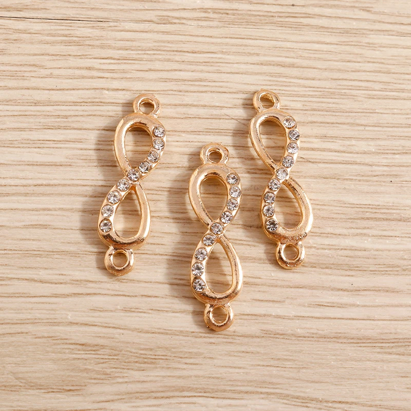 20 stücke 8x28mm niedliche Legierung Unendlichkeit Symbol Charms Anschlüsse für Schmuck machen DIY hand gefertigte Armbänder Halsketten Handwerk liefert – Detail 3