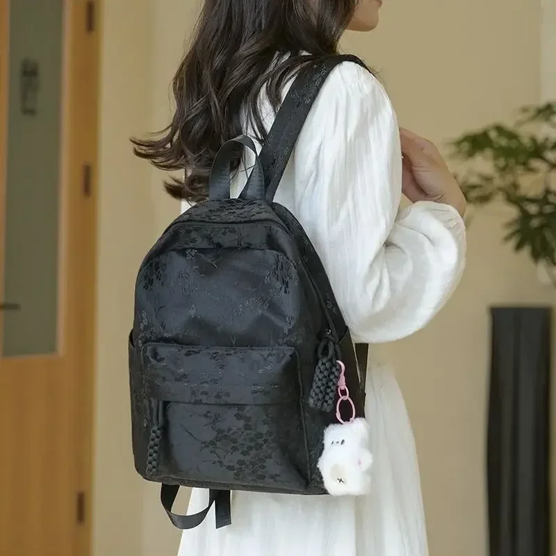 BOMO-Mochilas elegantes para mulheres, bolsa estilosa coreana, casual e versátil, estilo Ins rosa, mochilas de luxo para senhoras, moda colegial