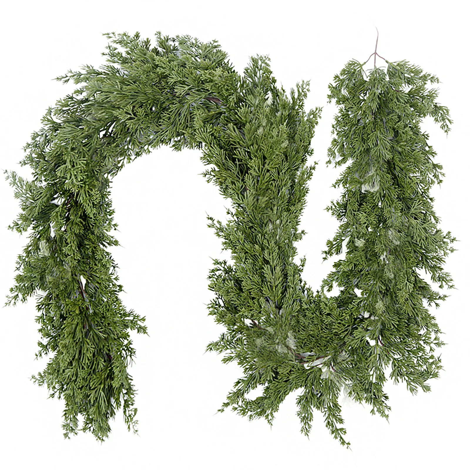 6.6ft Artificial Pine Leaf Rattan Strip Green Christmas Garland Wreath Christmas Pine Tree Rattan Decor Xmas Tree Ornament