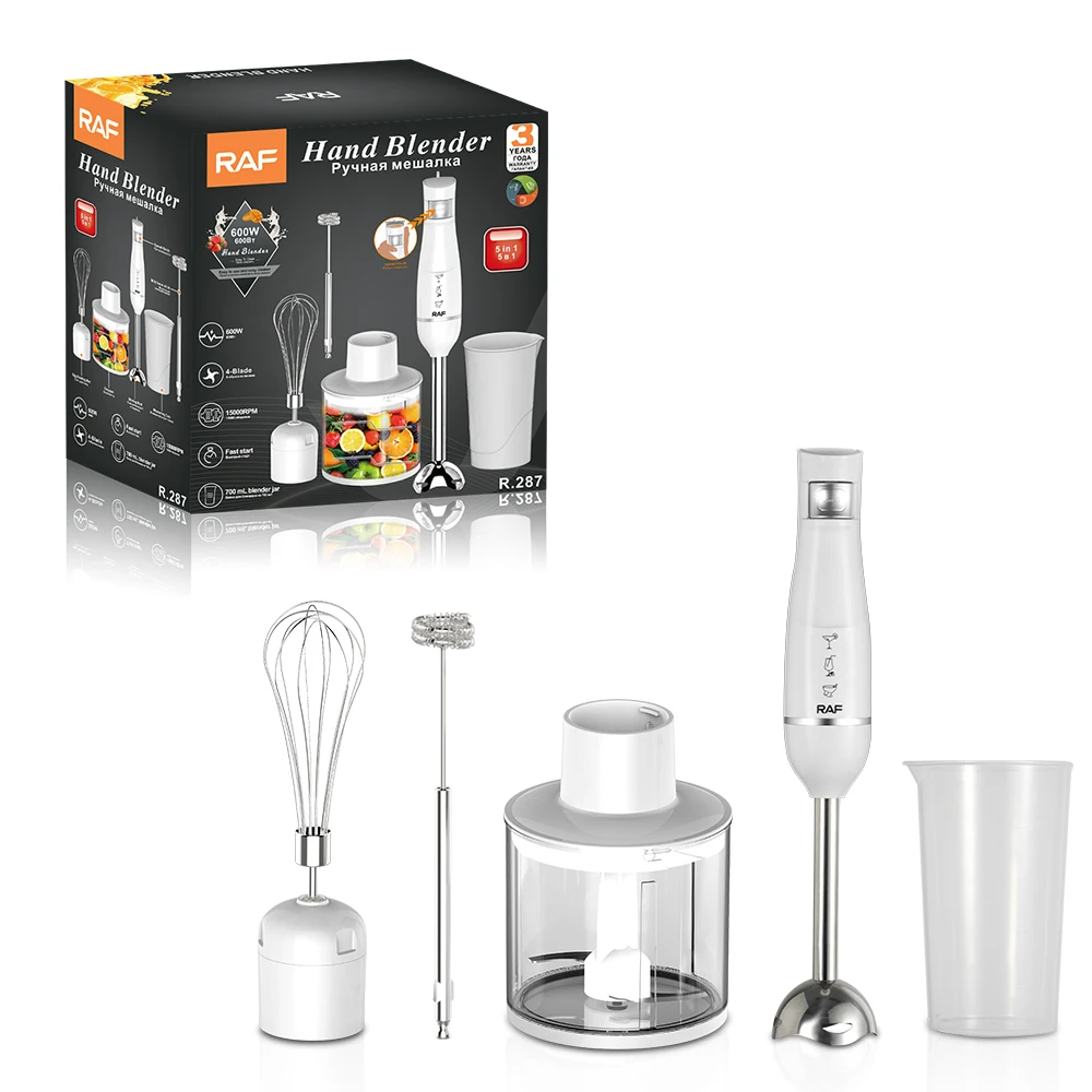 

5 in 1 600W 700ML Multifunctional Food Mixer Speed Knob Electric Hand Blender Set