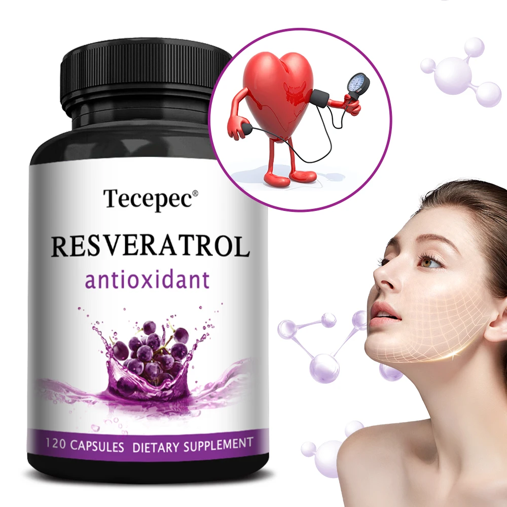 

Resveratrol 600 Mg - Supports Digestion, Brain, Cardiovascular and Immune Health, Promotes Hydrated and Smooth Skin Antioxidant