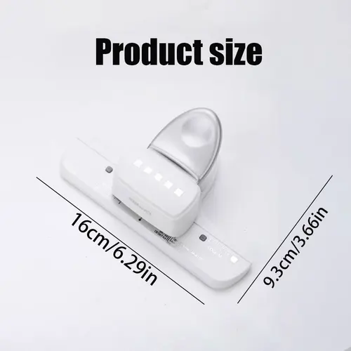 Imagen 2 del producto Perforadora de carpeta cuadrada de 5 agujeros, suministros de encuadernación DIY para libros de hojas sueltas, perforadora Manual que ahorra trabajo (plateada), 1 ud.