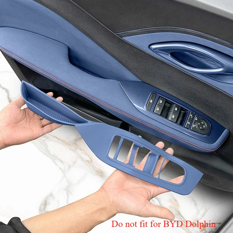 For BYD Seagull Dolphin Mini Surf Door Window Lifting Panel Silicone Pad Button Protection Mat Storage Car Interior Accessories