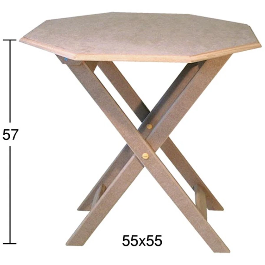 SP539 Single Octagonal Coffee Table, Unpainted Raw Wood Coffee Table