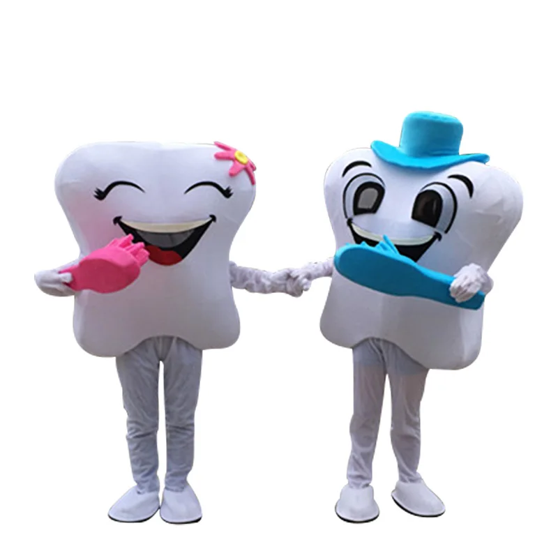 Tand mascotte kostuum tandarts tanden reclame rekwisieten tandheelkundige zorg cosplay pakken voor gezondheidsonderwijs rollenspel feest Halloween - afbeelding 2
