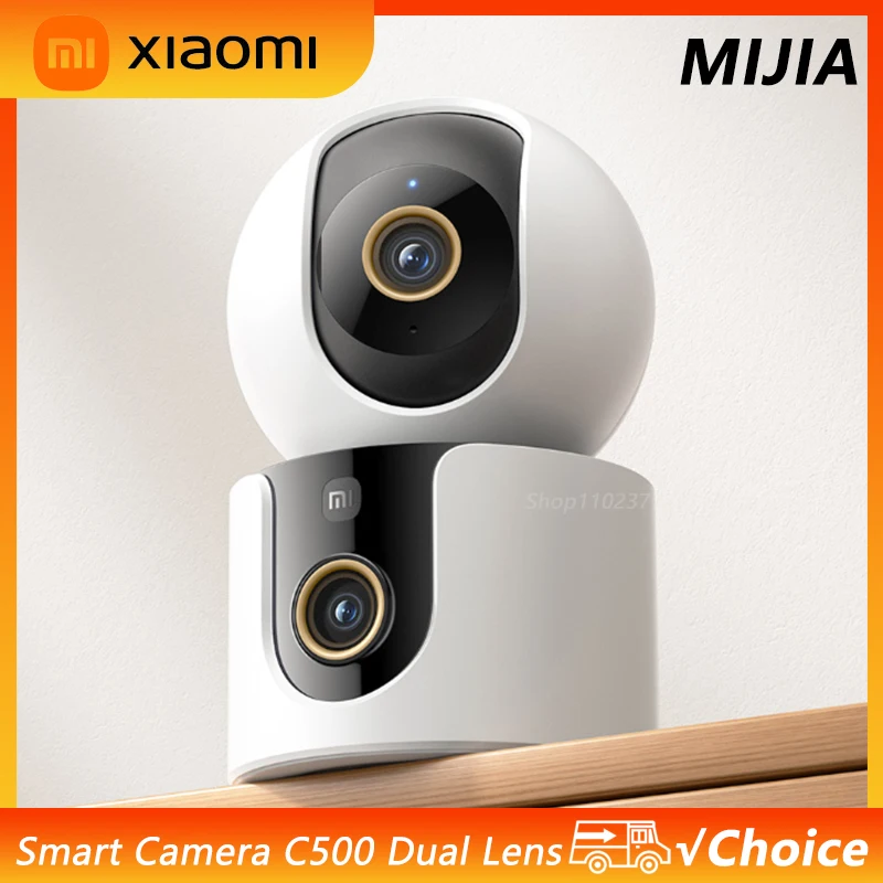 

Xiaomi Mijia C500 Smart Camera Dual Lens WiFi 6 4MP Full Color Night Vision PTZ 360° Pet and Face Detection for Mi Home App