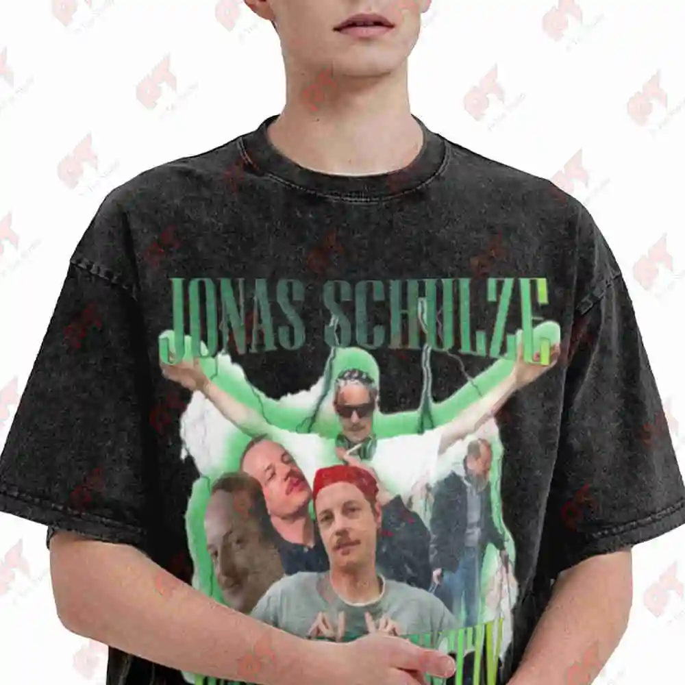 Clearly Yaoyao Jonas Schulze Bootleg Vintage Washed Tee Pure Cotton T-Shirt