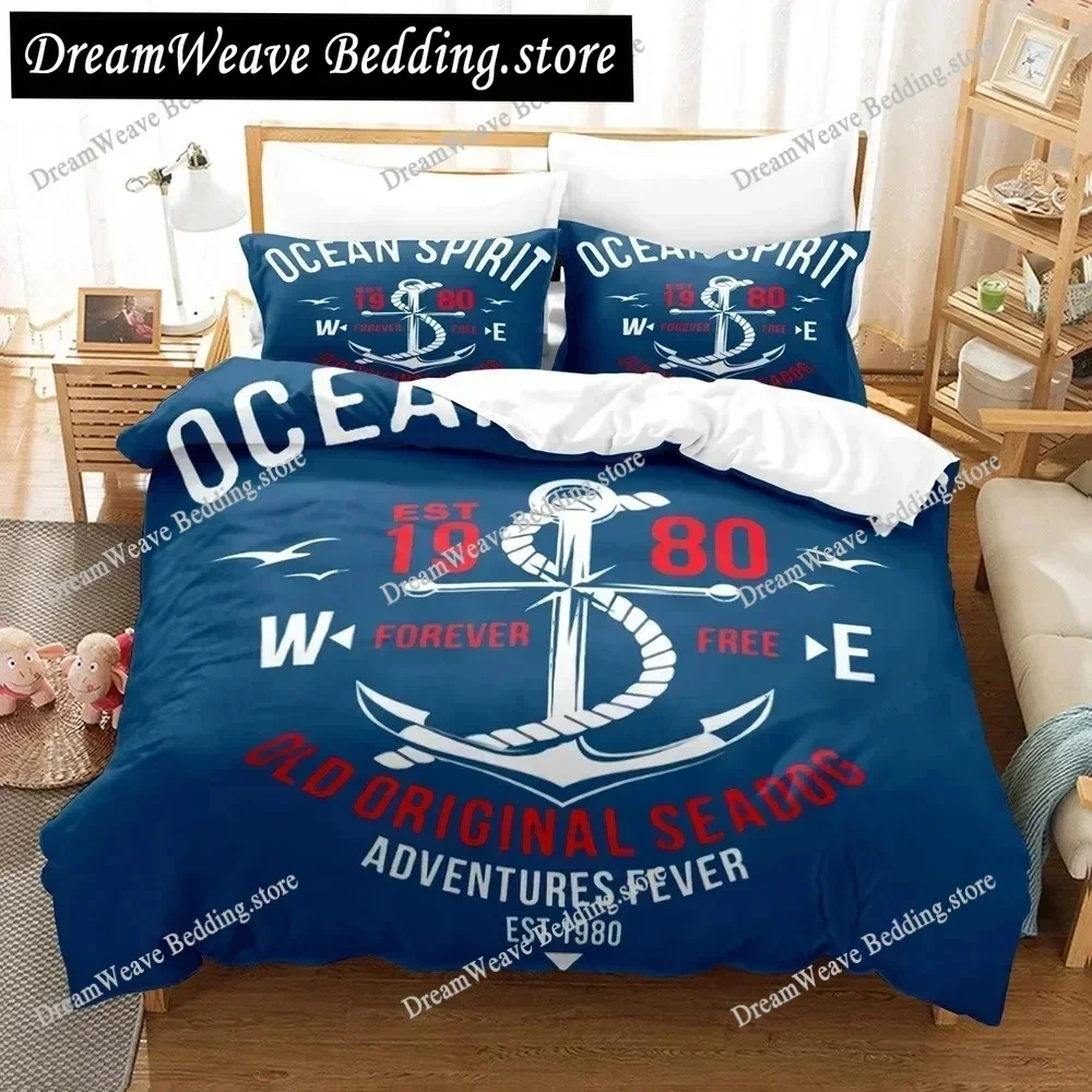 Nautical Series Bedding Set Duvet Cover 3d Bedding Fashion Design Decoration King Duvet Cover Set Double Bed Set Bedding SetsFQH