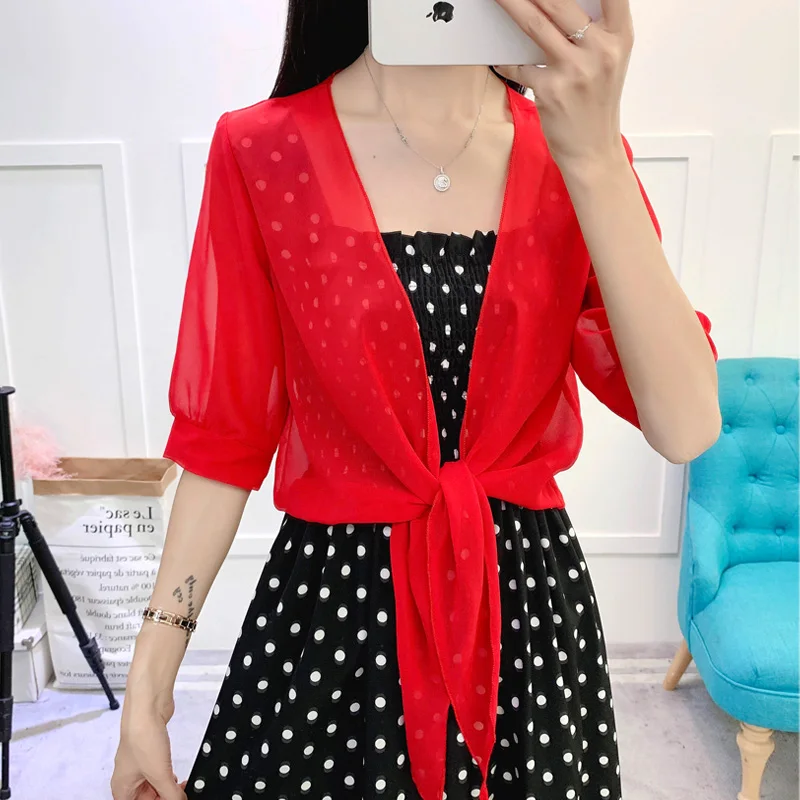 Black Red White Lace  Bolero Women Open Front Party Dress Cape Shrug Ladies Chiffon Cardigan Wedding Jacket Bridal Wraps Shawls