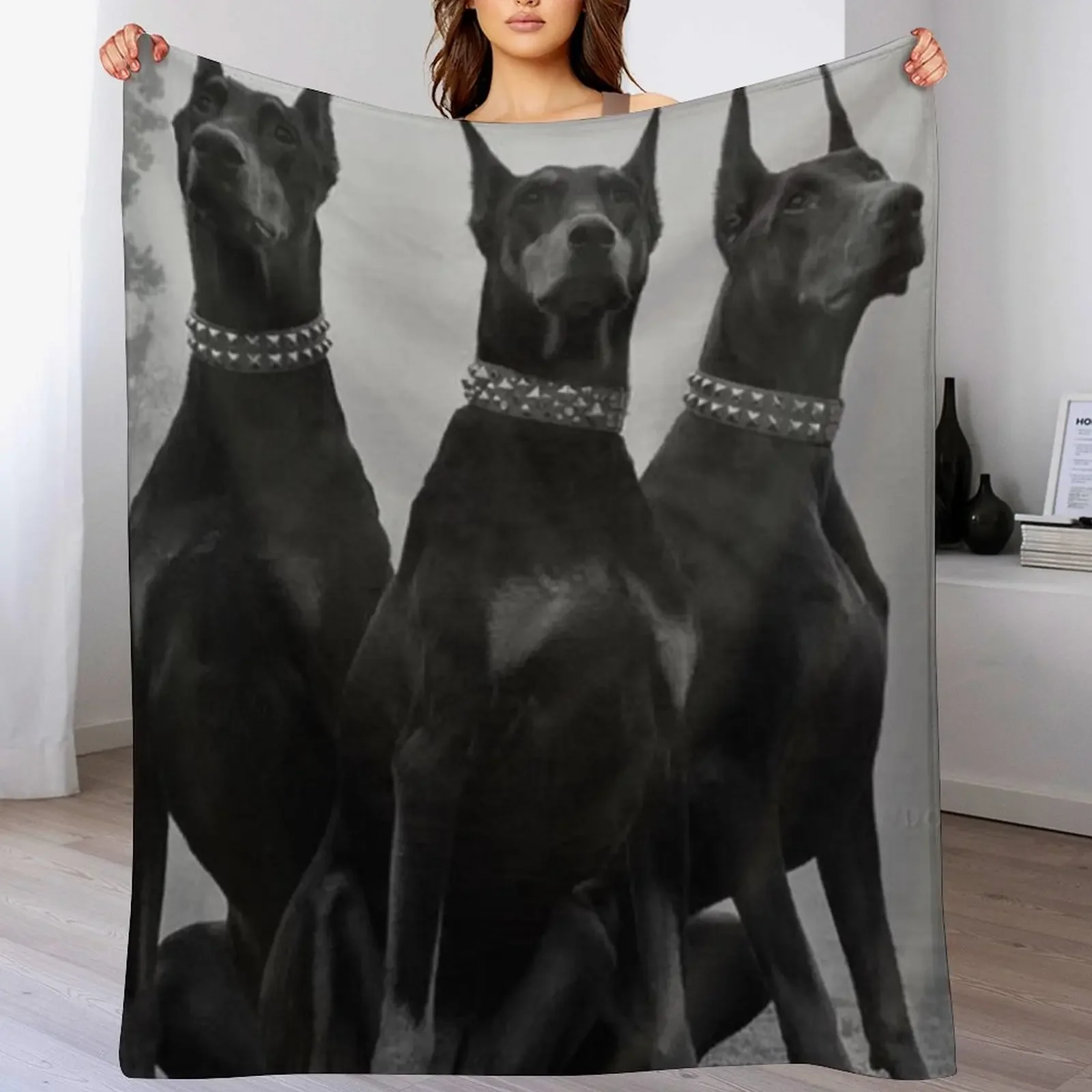 

Queen Dobermans Throw Blanket No Pilling Soft Warm Blanket for Bed