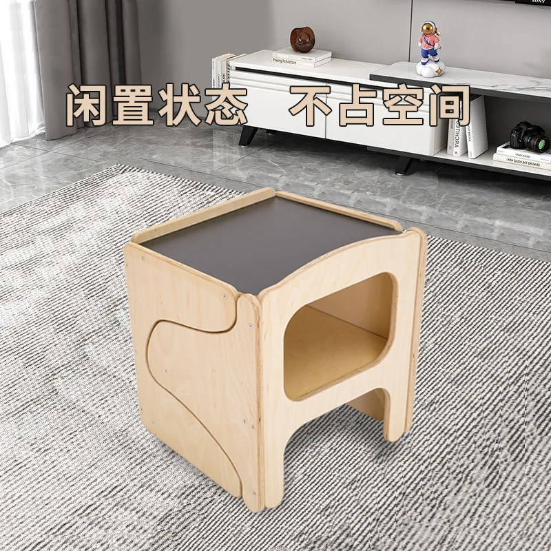 Kindersteudientisch aus massivem Holz