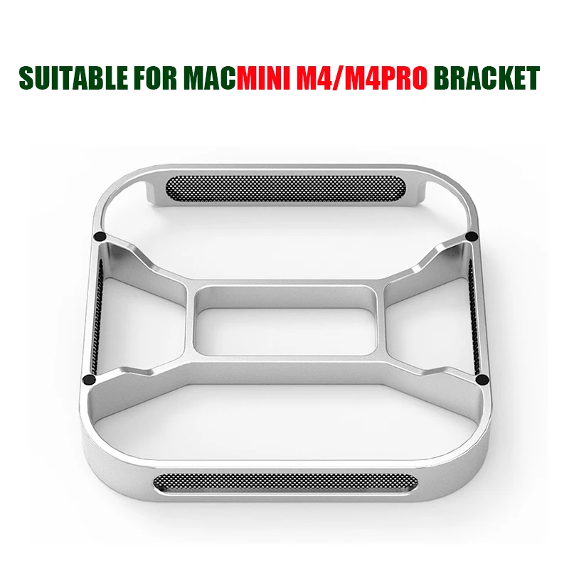Suitable for Macmini M4/M4 Pro aluminum alloy dust and heat dissipation bracket, desktop computer bracket