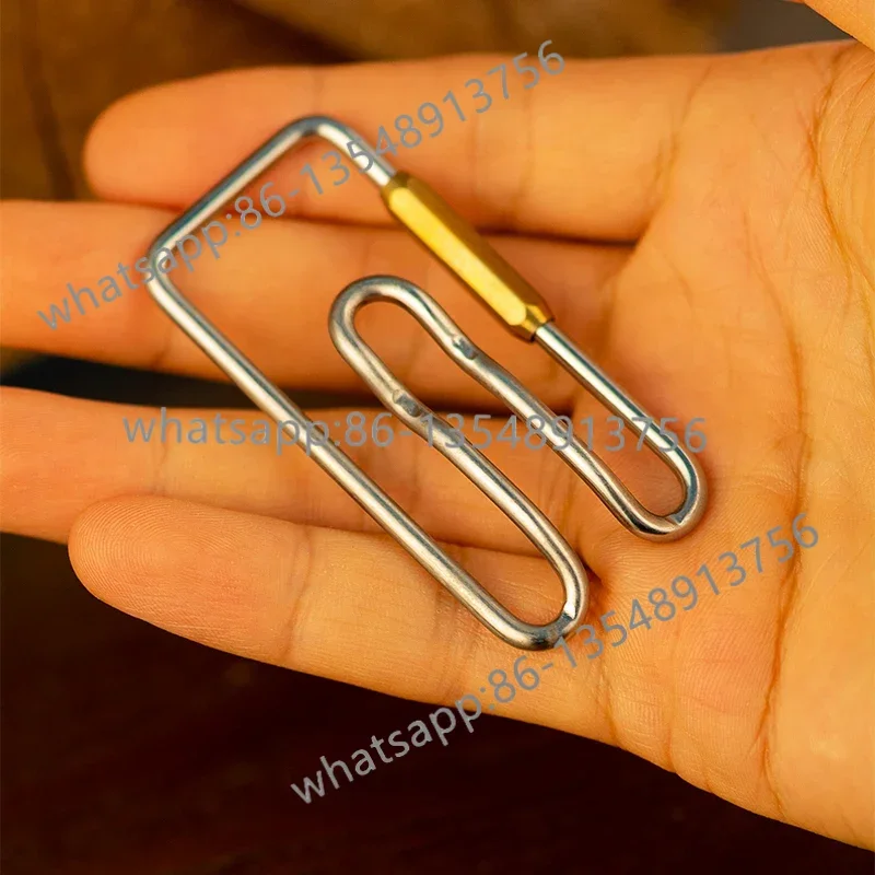 Stainless steel brass keychain simple fast hanging outdoor men's and women's waist hanging hook lock