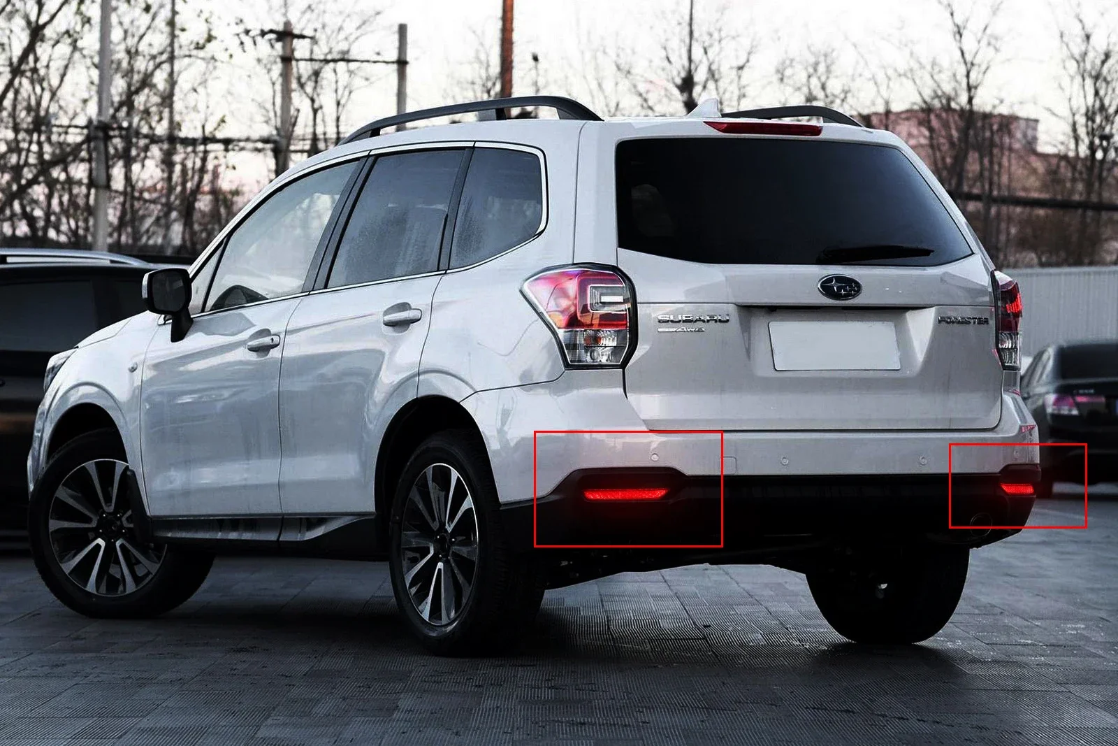 ANGRONG 1 Coppia Per Subaru Forester 2009-2018 LED Paraurti Posteriore Riflettore Freno Luce di Arresto Lente Rossa