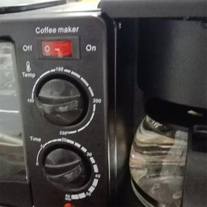3 in 1 Breakfast Machine Toaster Coffee Machine Kitchen Oven
