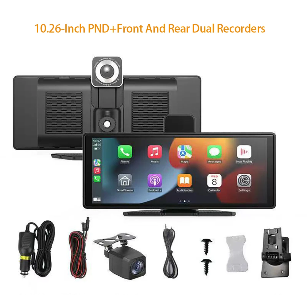 

10.26" Dash Cam Car Mirror Radio Multimedia Video Player Universal Wireless Carplay Android Auto Screen With Bluetooth AUX USB