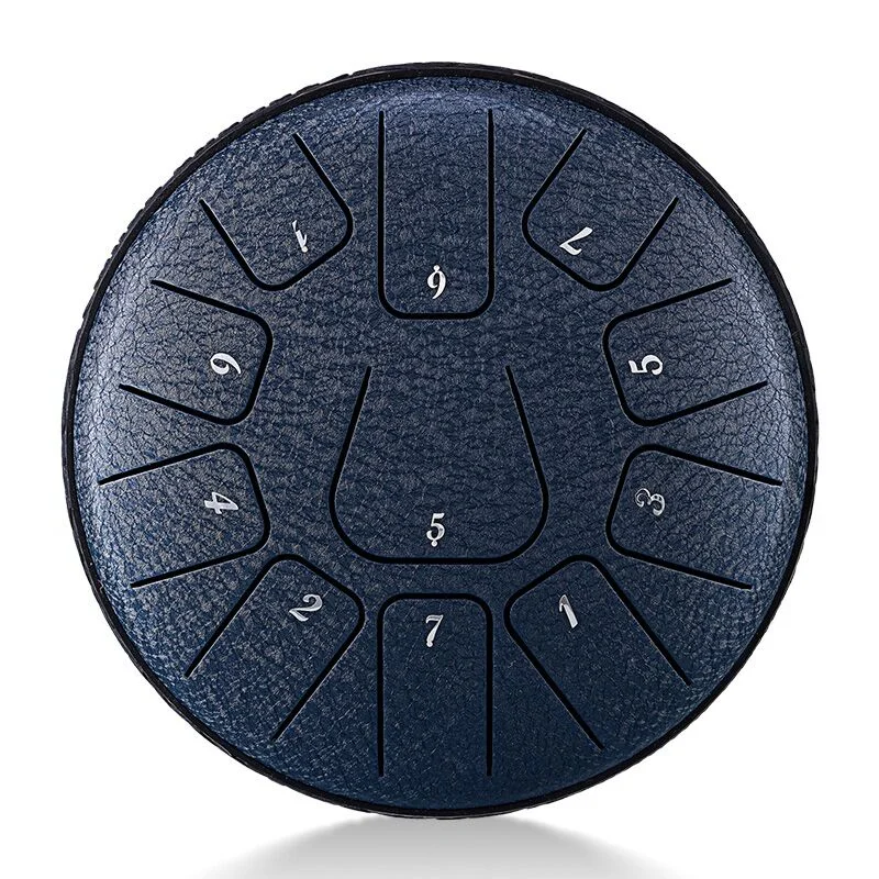 

Hluru Steel Tongue Drum 6 Inch 11 Note Ultra Wide Range Percussion Instrument Hand Pan Drum Tank Drum,Square