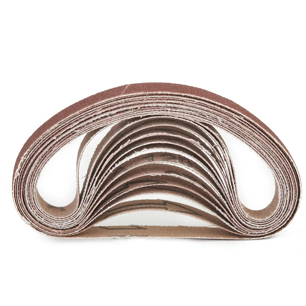 50pcs Sanding Belts Set for 10mm Sanders 330mm x 10mm Includes Various Grits for Wood Paint and Light Metal Grinding