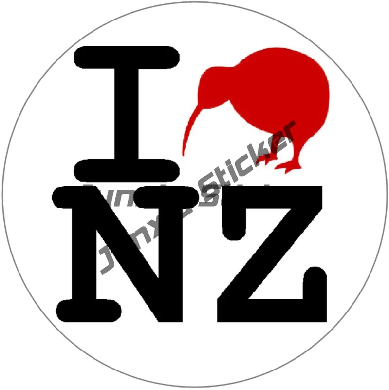 

I Love New Zealand Car Stickers Exterior Motorcycle Accessories Stuff Adult Motorhome Gadgets Vehicles NZ Kiwi Accsesories