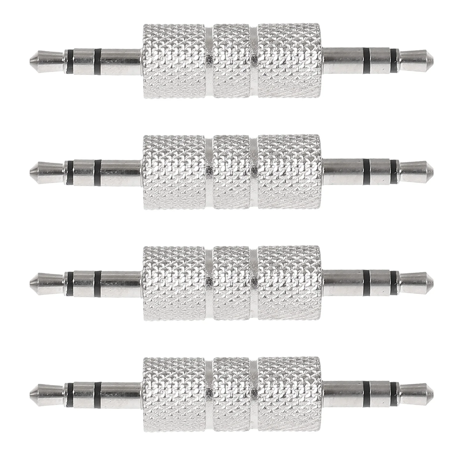 

4pcs 3.5mm Male to Male Audio Plug Adapter Aux Cable Extender Conversion Connector Microphone Interface Sound Transmission