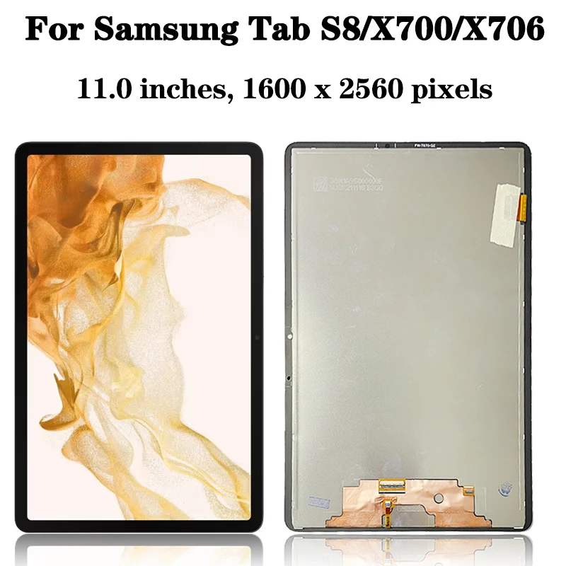11-calowy wyświetlacz LCD do Samsung Tab S8 SM-X700 X706 X706B X706U X706N Wyświetlacz LCD + ekran dotykowy Digitizer Assembly — zdjęcie produktu 2
