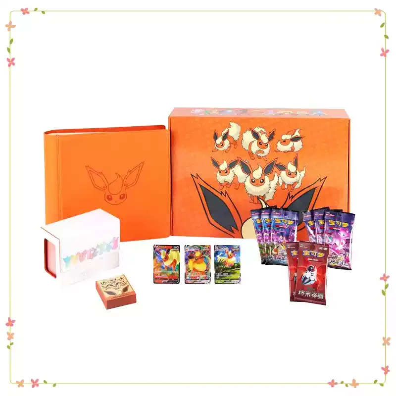 Pokemon TCG Eevee-kaartencollectie Vereenvoudigd 6.0 Geavanceerde speciale Chinese editie Aangepaste set Game Collection Speelgoeddoos Cadeau