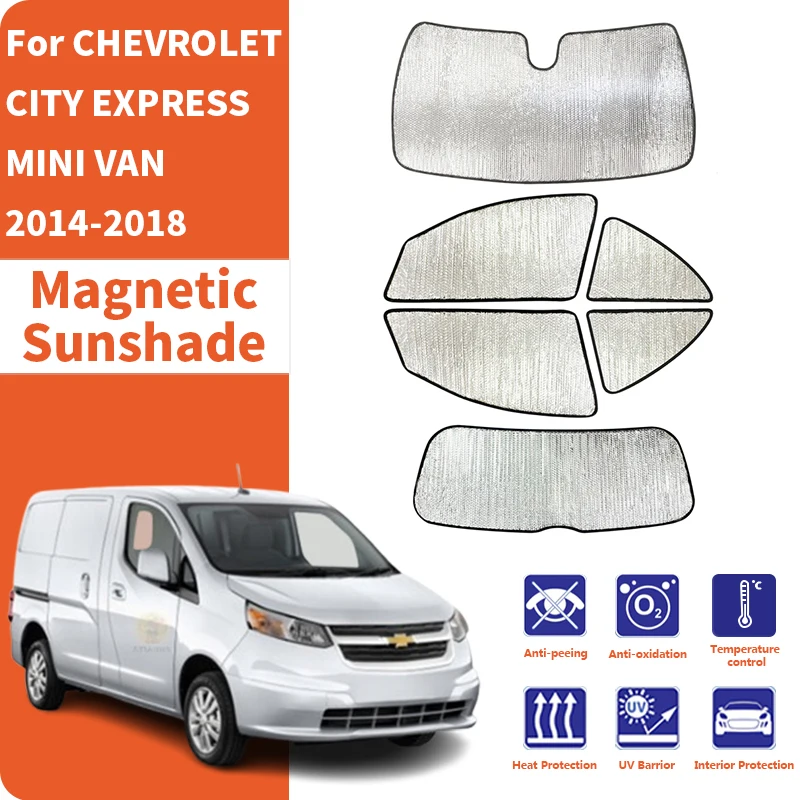 Car Window Sunshade Anti-UV Car Sun Window Visors Sunshade Covers Accessories For CHEVROLET CITY EXPRESS MINI VAN 2014-2018