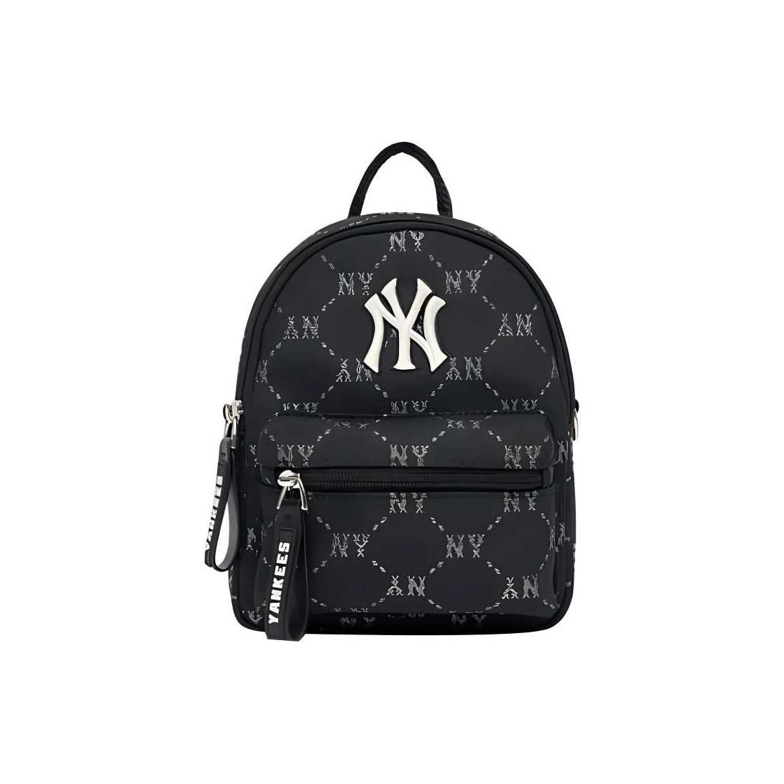 Coleção MLB Monogram New York Yankees Mochila de Poliéster Mini Unissex Preta