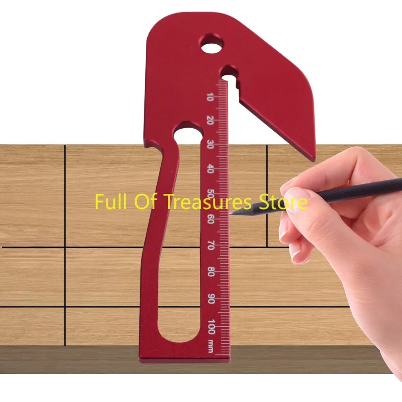 

45 degree scriber center scriber centerline vertical line woodworking measuring ruler aluminum alloy scriber measuring tool