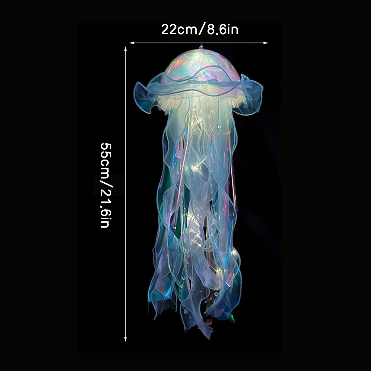 Girly DIY Colorful Jellyfish Lamp Underwater Style Bedroom Atmosphere Decorative Lamp Mermaid Theme Scene Decoration Good Things