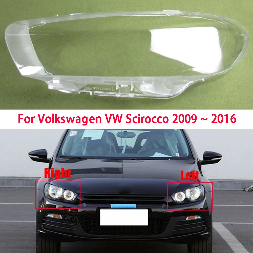 

Headlight Cover For Volkswagen VW Scirocco 2009 2010 2011 2012 2013 2014 2015 2016 Lampshade Plexiglass Replace Original Lens